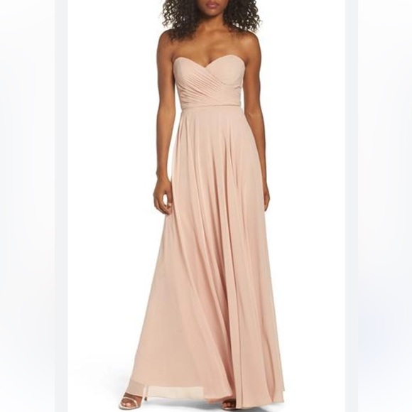 Jenny Yoo Collection Strapless Blush Gown size 10